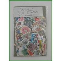 650 World stamps - all different