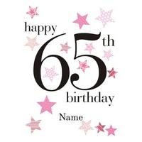 65th star | sixty fifth age card