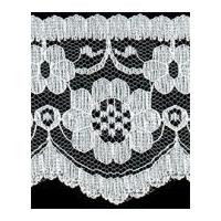 65mm essential trimmings classic floral nylon lace trimming white