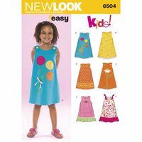 6504 - New Look Child Dresses A (3-8) 382198