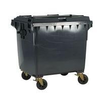 660l wheeled bin with lockable lid grey h x w x dmm 1200 x 1350 x 770