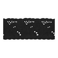 67mm simplicity floral eyelet trimming black