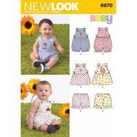 6970 - New Look Babies\' Romper, Dress & Panties A (NB-L) 382249