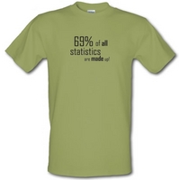 69 of all statistics are made up male t shirt