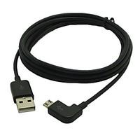 6FT 2M Left Angled Micro USB 2.0 to USB 2.0 Data Sync Charger Cable Cord