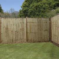 6ft x 6ft Pressure Treated Feather Edge Flat Top Fencing | Waltons