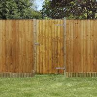 6ft x 3ft feather edge wooden garden gate waltons