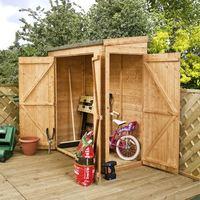 6ft x 2ft 6 tongue and groove modular pent garden storage shed waltons