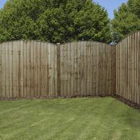 6ft x 6ft Pressure Treated Curved Feather Edge Fencing | Waltons
