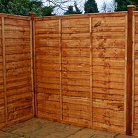 6ft x 6ft waney edge lap fence panel