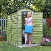 6ft x 4ft green skylight plastic shed free floor waltons