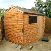 6ft x 8ft Reverse Overlap Apex Wooden Shed | Waltons