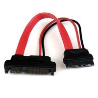 6in Slimline SATA to SATA Adapter with Power Female to Male