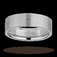 6mm gents ring in 950 palladium - Ring Size T