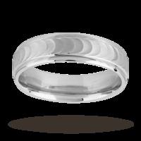 6mm gents ring in palladium 500 - Ring Size S