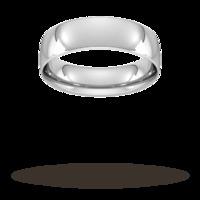 6mm Traditional Court Standard Wedding Ring in Sterling Silver- Ring Size V