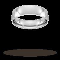 6mm Traditional Court Standard Wedding Ring in 950 Palladium- Ring Size V