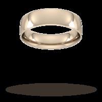 6mm Traditional Court Standard Wedding Ring in 9 Carat Rose Gold- Ring Size R