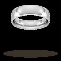 6mm Traditional Court Heavy Wedding Ring in Sterling Silver- Ring Size V