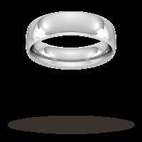 6mm Traditional Court Heavy Wedding Ring in 950 Palladium-Ring Size V