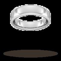 6mm slight court extra heavy wedding ring in 950 palladium ring size u