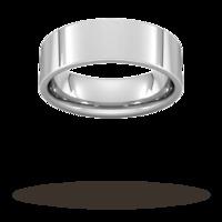 6mm Flat Court Heavy Wedding Ring in 950 Palladium- Ring Size S