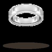 6mm Slight Court Extra Heavy Wedding Ring In Platinum - Ring Size V