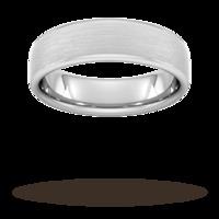 6mm slight court standard matt finished wedding ring in 950 palladium