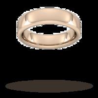 6mm Slight Court Extra Heavy Wedding Ring In 18 Carat Rose Gold - Ring Size P