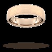 6mm D Shape Heavy Matt Finished Wedding Ring in 9 Carat Rose Gold