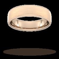 6mm D Shape Heavy Matt Finished Wedding Ring in 18 Carat Rose Gold