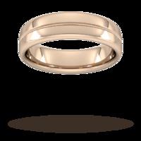 6mm Flat Court Heavy Milgrain Ce...