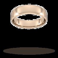 6mm Slight Court Standard Wedding Ring In 18 Carat Rose Gold - Ring Size R