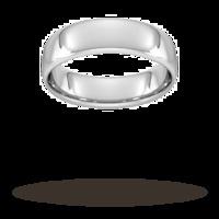 6mm Slight Court Standard Wedding Ring In 9 Carat White Gold - Ring Size R