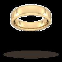 6mm Slight Court Extra Heavy Wedding Ring In 18 Carat Yellow Gold - Ring Size U