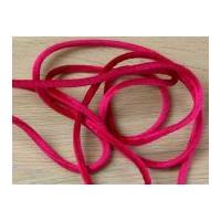 6mm round soft velvet nylon cord cerise pink