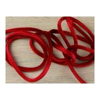 6mm Round Soft Velvet Nylon Cord Red