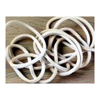 6mm Round Soft Velvet Nylon Cord Cream