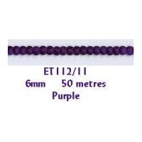 6mm Essential Trimmings Strung Single Sequin Trimming Purple