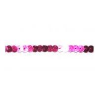 6mm essential trimmings strung single sequin trimming dark pink