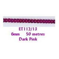 6mm essential trimmings strung single sequin trimming dark pink