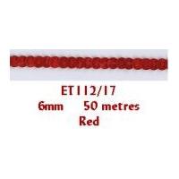 6mm essential trimmings strung single sequin trimming red