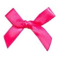 6mm Small Ribbon Bows 30mm x 23mm Shocking Pink