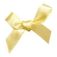 6mm Small Ribbon Bows 30mm x 23mm Baby Maize