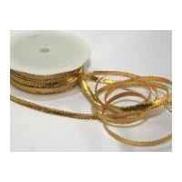 6mm Flash Shiny Metallic Christmas Ribbon Gold