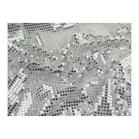 6mm round sequins dress fabric silver