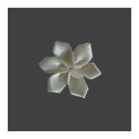 6mm Berisford Ribbon Petal Flowers 28 Antique White