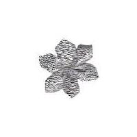 6mm Berisford Ribbon Petal Flowers 100 Silver