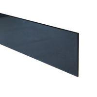 6mm Metallic Black Glass Bathroom Upstand Bevelled Edge