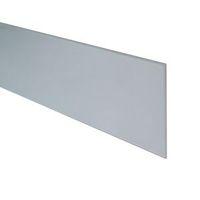 6mm Metallic White Glass Bathroom Upstand Bevelled Edge